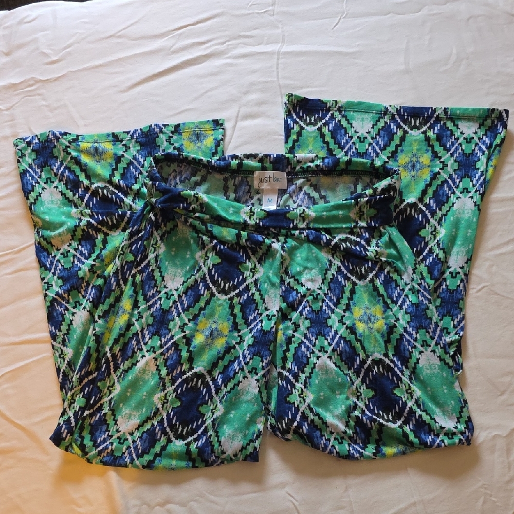 Just Be Multicolor Geometric Pattern Pants